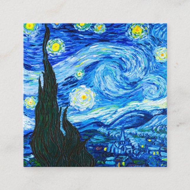 Tarjeta De Recepción Noche Van Gogh Starry (Anverso)