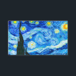 Tarjeta De Recepción Noche Van Gogh Starry<br><div class="desc">Tarjeta de presentación con pintura al óleo de Vincent van Gogh La noche estrellada (1889). Inspirado por su estancia en un asilo,  el arte representa un pueblo bajo un cielo nocturno de estrellas y luna azul y amarilla. Un gran regalo para los aficionados al post-impresionismo y al arte holandés.</div>