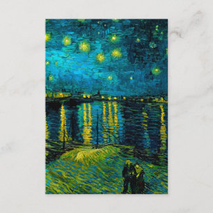 Tarjeta De Recepción Noche Van Gogh Starry sobre el Ródano