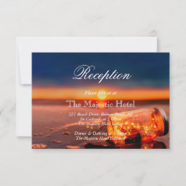 Tarjeta de recepción nocturna Sunset Beach Mason J