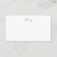 Nombre Caligrafía Script Sencillo Simple Blanco Az
