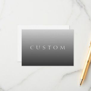 Tarjeta De Recepción Nombre clásico o palabra   Gris degradado