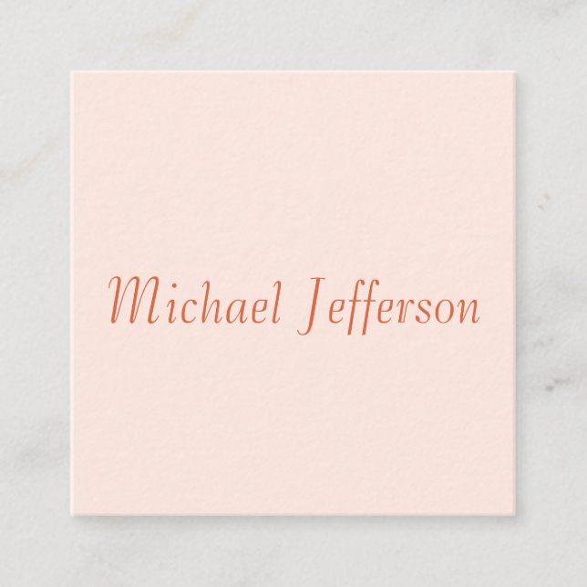 Tarjeta De Recepción Nombre de guión de escritura a mano Elegante senci (Anverso)