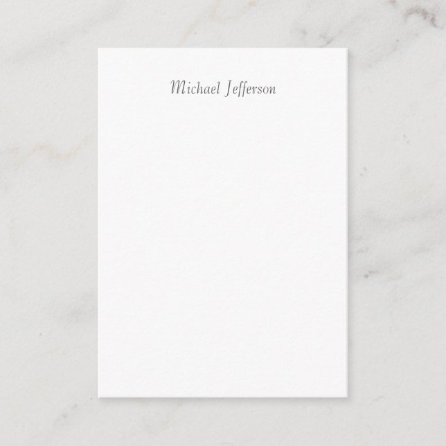 Tarjeta De Recepción Nombre de guión de escritura a mano Elegante senci (Anverso)