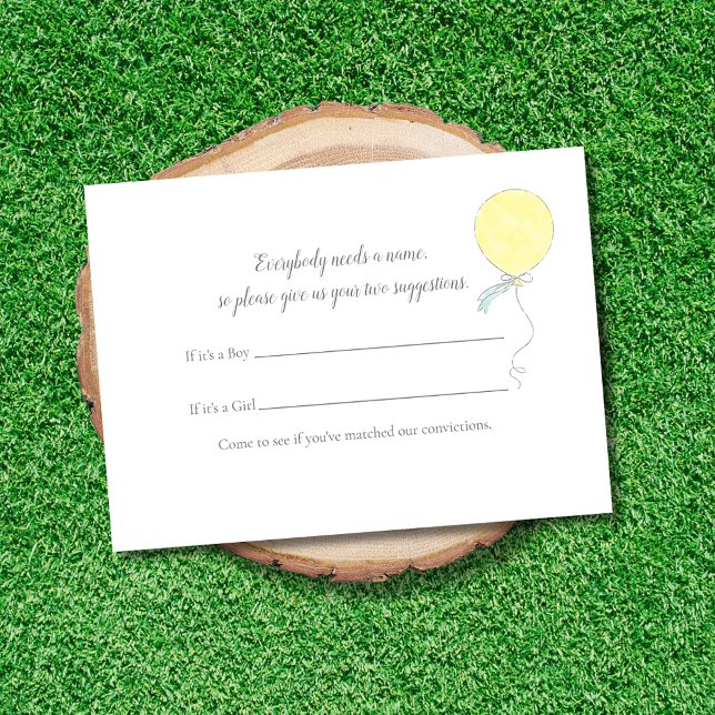 Tarjeta De Recepción Nombre del bebé Sugerencia Bebé Espolvorear globo  (Subido por el creador)