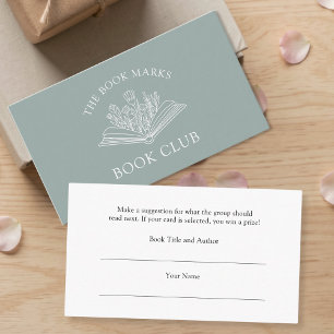 Tarjeta De Recepción Nombre del Club de Lectura Seleccione un Libro