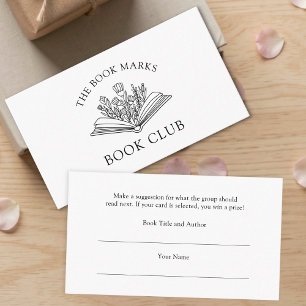 Tarjeta De Recepción Nombre del Club de Lectura Seleccione un Libro