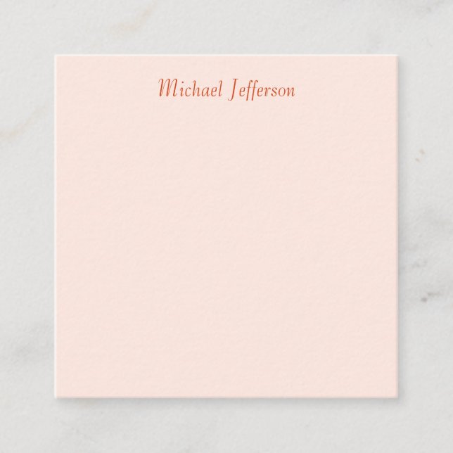 Tarjeta De Recepción Nombre del guión de escritura a mano Elegante (Anverso)