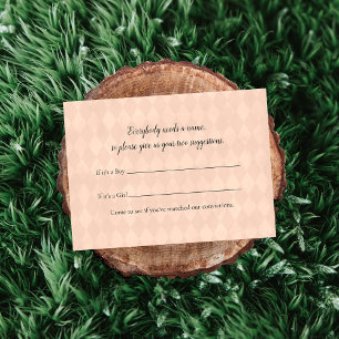 Tarjeta De Recepción Nombre del oso de peluche blanco Sugerencia de jue