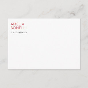 Tarjeta De Recepción Nombre Minimalista Moderno Profesional Sencillo Ca