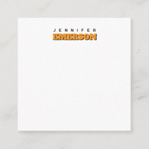 Tarjeta De Recepción Nombre minimalista moderno y profesional