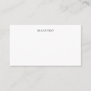 Tarjeta De Recepción Nombre propio decorativo chic sencillo simple negr