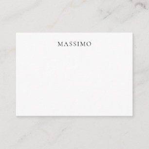 Tarjeta De Recepción Nombre propio decorativo chic sencillo simple negr