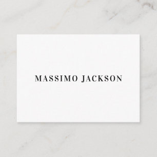 Tarjeta De Recepción Nombre Propio Decorativo Minimalista Blanco Negro
