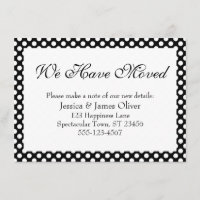 Nos hemos movido con puntos de polka negros y blan