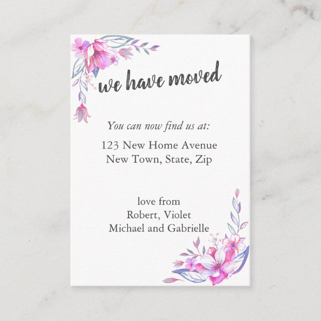 Tarjeta De Recepción Nos hemos mudado - Foto Personalizado y nueva dire (Anverso)