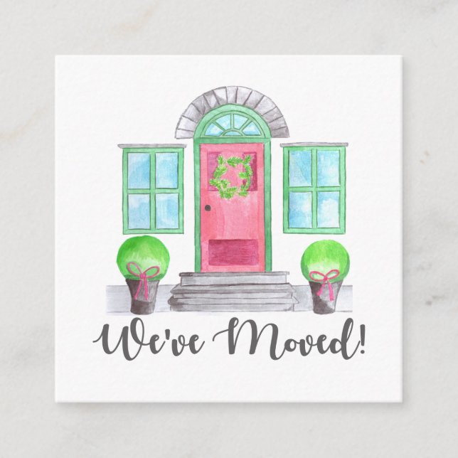 Tarjeta De Recepción ¡Nos hemos mudado! Navidades en casa (Anverso)