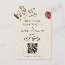 Tarjeta De Recepción NOSOTROS HACEMOS Shabby Chic Boda Registro de Flor