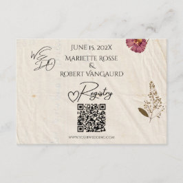 Tarjeta De Recepción NOSOTROS HACEMOS Shabby Chic Boda Registro de Flor