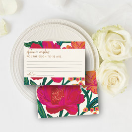 Tarjeta De Recepción Novia en flor Bridal Shower Advance and Wiers