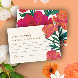 Tarjeta De Recepción Novia en flor Bridal Shower Advance and Wiers