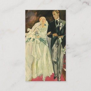 Tarjeta De Recepción Novia y Novio Art Déco Vintage Boda Recién Casados