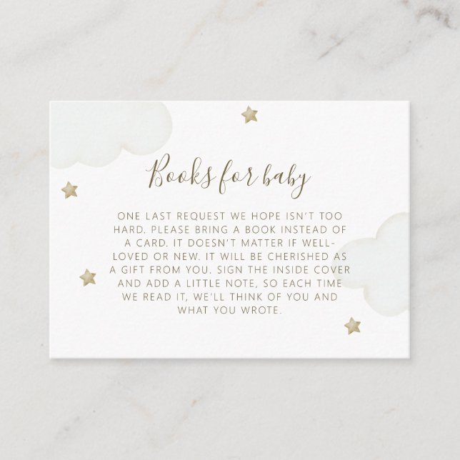 Tarjeta De Recepción Nubes neutrales de género y libros estelares para  (Anverso)