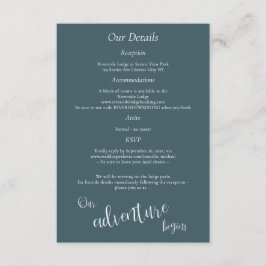 Tarjeta De Recepción Nuestra aventura comienza el lago en los detalles 