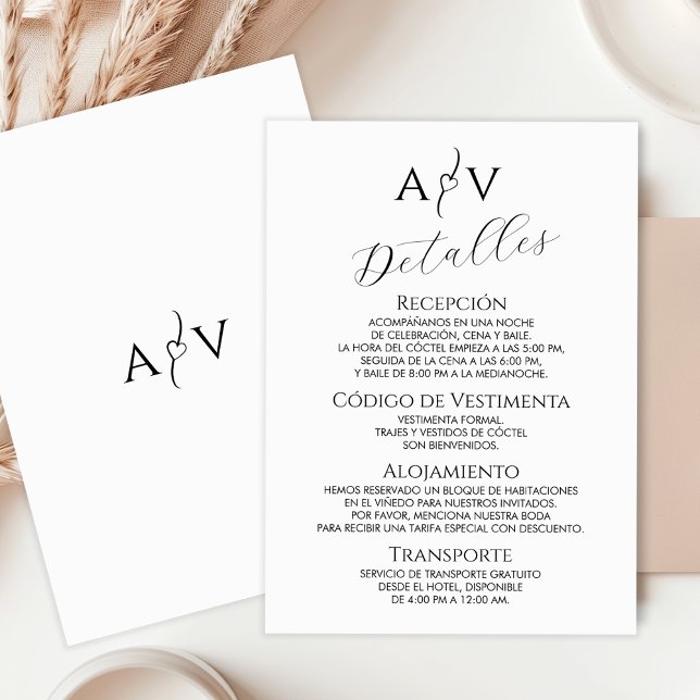 Tarjeta De Recepción Nuestra Boda Boda Los Detalles Elegante (Subido por el creador)