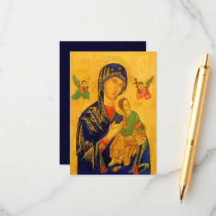 Tarjeta De Recepción Nuestra madre ayuda perpetua con la oración
