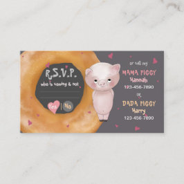 Tarjeta De Recepción "NUESTRA PEQUEÑA GALA" | RSVP de "Amor y Bagels"