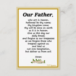 Tarjeta De Recepción Nuestra plegaria padre Matthew 6:9-13 Card