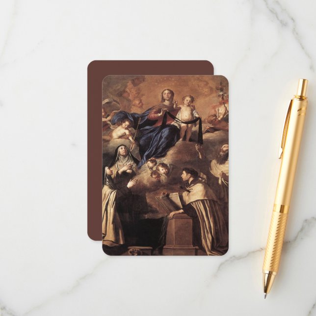 Tarjeta De Recepción Nuestra Señora del Monte Carmel 1641 (Anverso/Reverso In Situ)