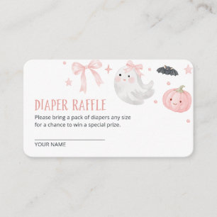Tarjeta De Recepción Nuestro Pequeño Bebe Boo Sorteo de Pañales para Ba