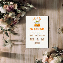 Tarjeta De Recepción Nuestro pequeño Bote Baby Shower Baby Match Juego