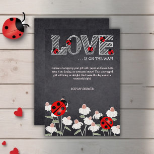 Tarjeta De Recepción Nuestro Pequeño Bug De Amor Chalkboard Baby Shower