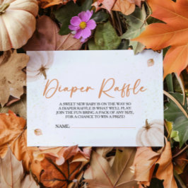Tarjeta De Recepción Nuestro pequeño calabaza Baby Shower Diaper Raffle