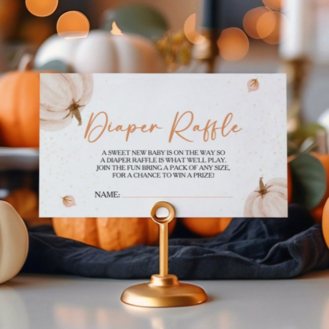 Tarjeta De Recepción Nuestro pequeño calabaza Baby Shower Diaper Raffle (Subido por el creador)