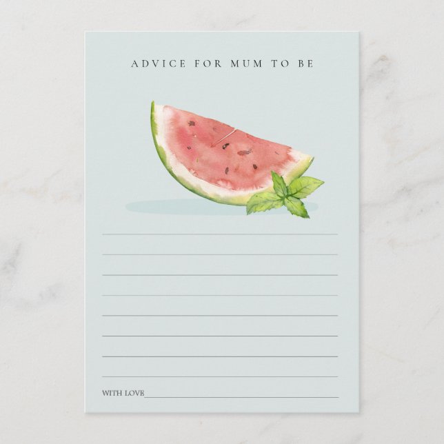 Tarjeta De Recepción Nuestro pequeño consejo azul del melón para Baby S (Anverso)