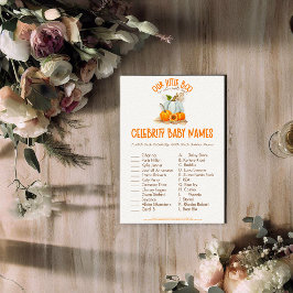 Tarjeta De Recepción Nuestro pequeño juego de bebés famosos de Baby Sho