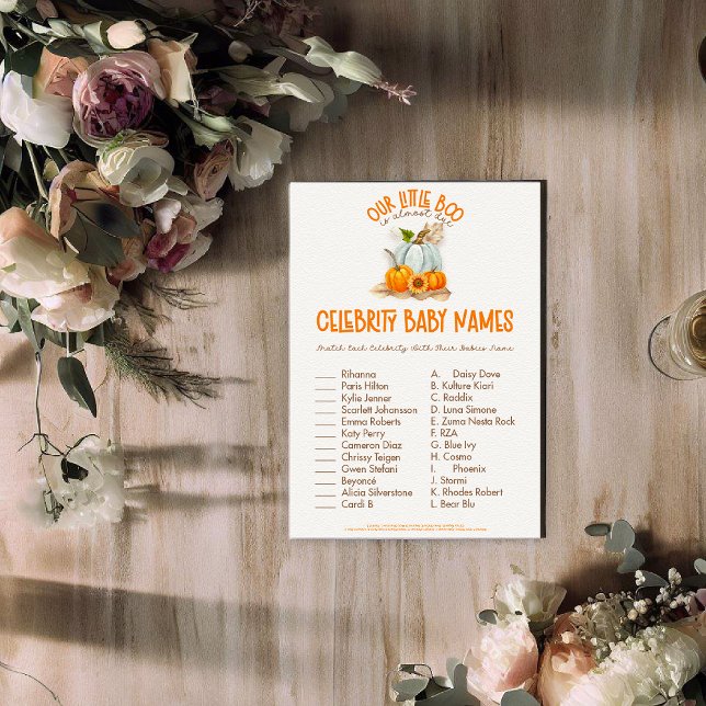 Tarjeta De Recepción Nuestro pequeño juego de bebés famosos de Baby Sho (Subido por el creador)