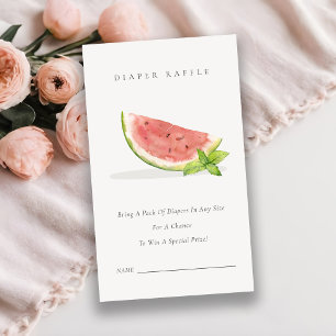 Tarjeta De Recepción Nuestro pequeño Melón Rojo Diaper Raffle Baby Show