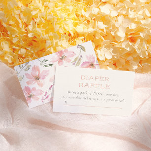 Tarjeta De Recepción Nuestro pequeño Raffle floral de calabaza