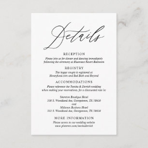 Tarjeta De Recepción Nuestros detalles Bodas, Boda moderno del Boho