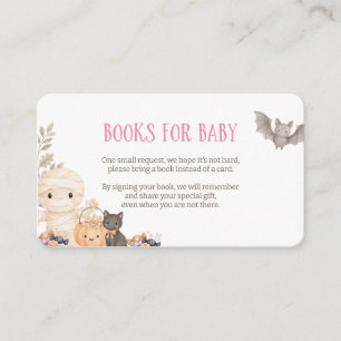 Tarjeta De Recepción Nuestros Libros para el Baby Shower de Nuestra Peq