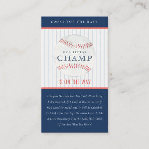 Tarjeta De Recepción Nuestros pequeños libros de béisbol para campeones