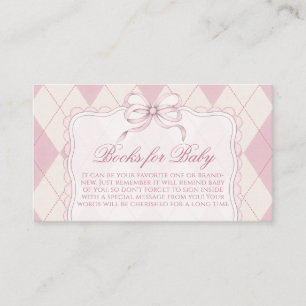 Tarjeta De Recepción Nueva en el Club Libros de Golf Rosados para Baby 