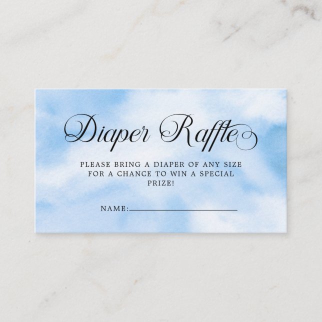 Tarjeta De Recepción Nueve cuevas azules modernas Baby Shower Diaper Ra (Anverso)