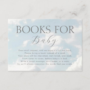 Tarjeta De Recepción Nueve libros en la nube para Baby Sky Baby Shower