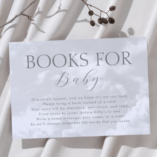 Tarjeta De Recepción Nueve libros en la nube para Baby Sky Baby Shower